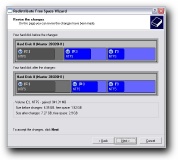 Move free space between hard disk partitions