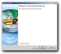 Backup Wizard starting window