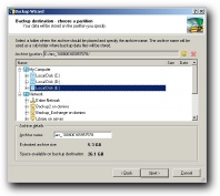 Select a folder where the archive should be placed and specify the archive name