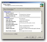Review the backup settings