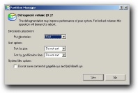 Defragment your hard disk partitions with Partition Manager. Click the image to enlarge