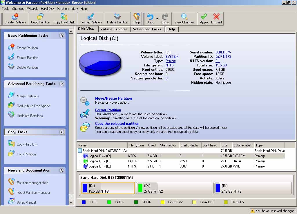 Paragon Partition Manager Professional ver.8.5 Retail برامج