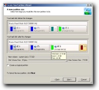 Partition Manager enables you to create both primary and logical hard disk partitions. Click the image to enlarge