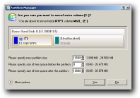 Partition Manager resizes and moves hard disk partitions with no effort. Click the image to enlarge