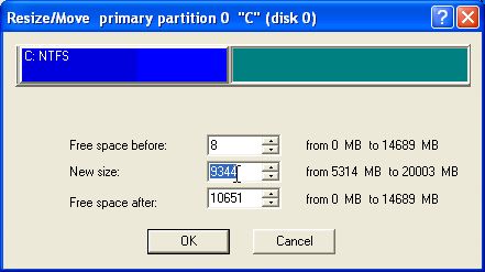 Partition Manager resizes and moves hard disk partitions with no effort.