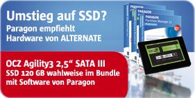 Paragon empfiehlt Hardware von Alternate: SSD