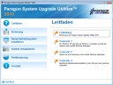 Das Start-Menu von System Upgrade Utilities. Im Leitfaden werden die zahlreichen Anwendungsmöglichkeiten des Programmes näher gebracht.