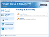 Paragon Backup & Recovery Home screen shot