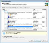 Smart Backup Wizard: Select drives you would like to backup