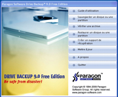 Backup software screenshots