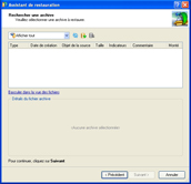 Backup software screenshots