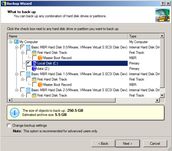 Backup software screenshots