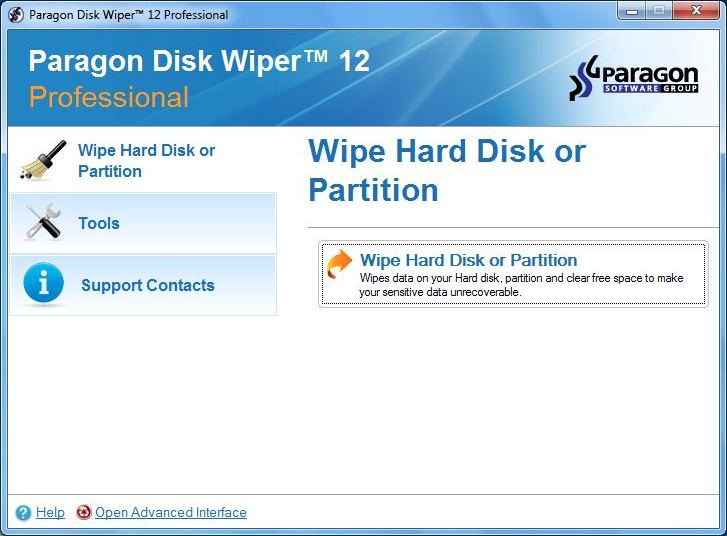 Paragon Disk Wiper 12 Compact - 彻底删除文件不被还原