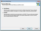 Backup software screenshots
