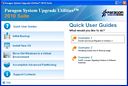 System Upgrade Utilities Main Window. The Quick User Guides explain the software's numerous features.