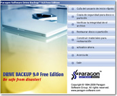 Backup software screenshots