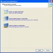 P2V Creation VD - Select  an operation