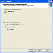 P2V Migration - Select virtualization software 
